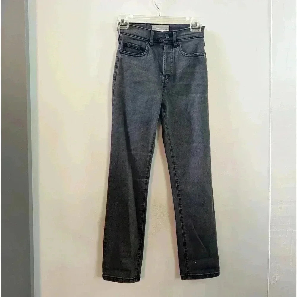 Everlane‎ gray high rise straight jeans 24